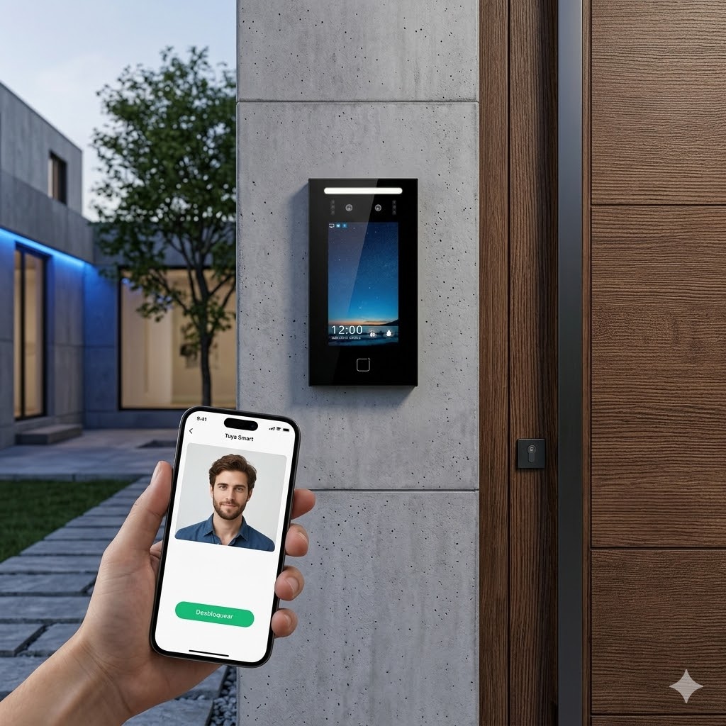 Control de Acceso Biométrico Pro Max Tuya | Rostro, Tarjeta y App – Pantalla de 8"